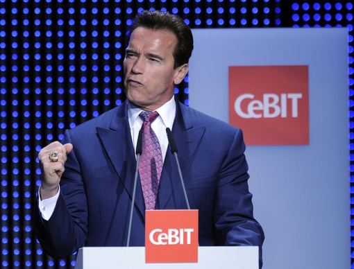 Mutmach-Rede von Arnold Schwarzenegger zur CeBIT 2009